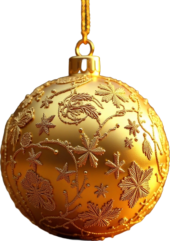 Golden Christmas Ornament